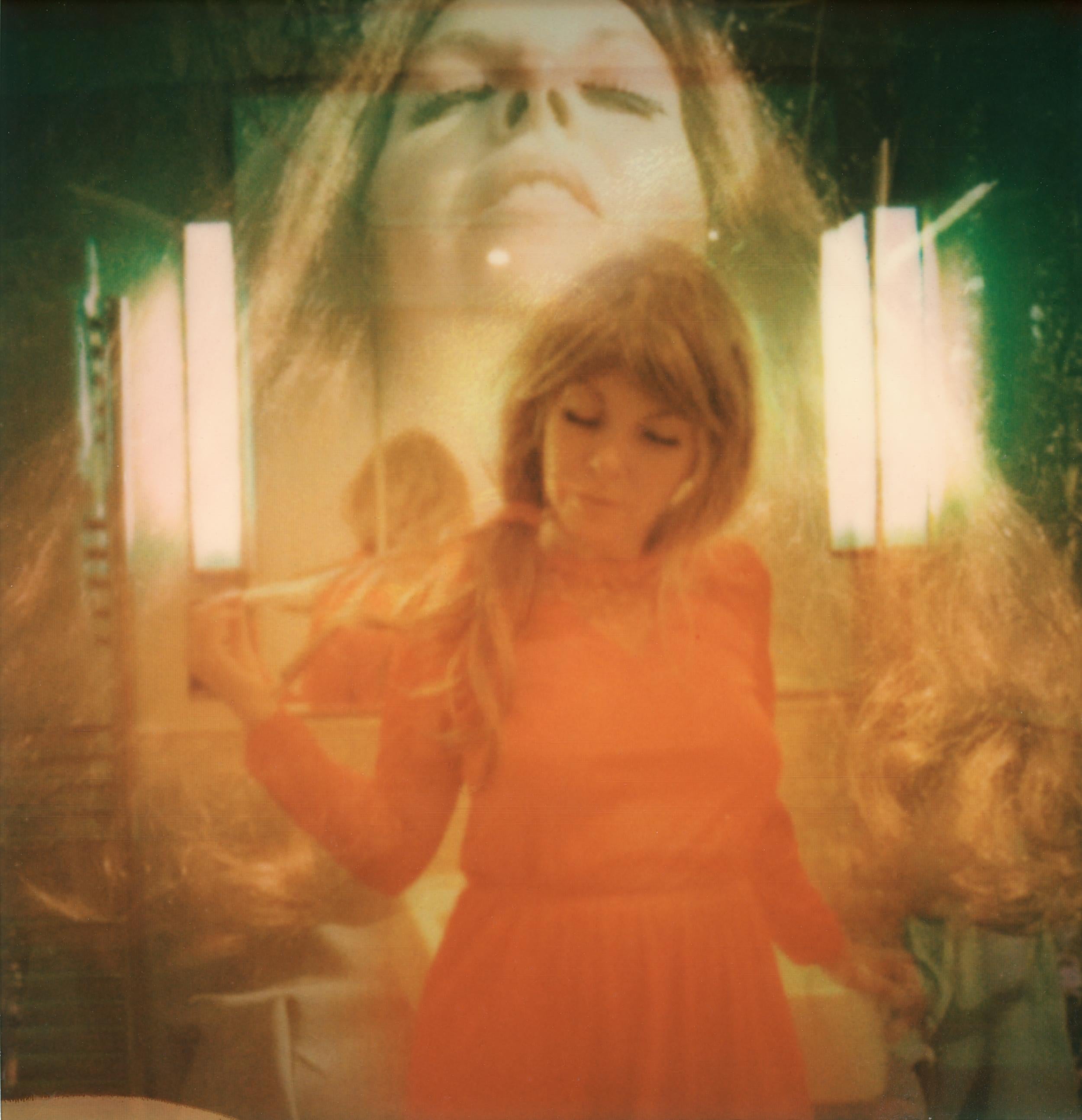 Clare Marie Bailey Color Photograph - The Red Night - Contemporary, Polaroid, Woman, Psychiatry