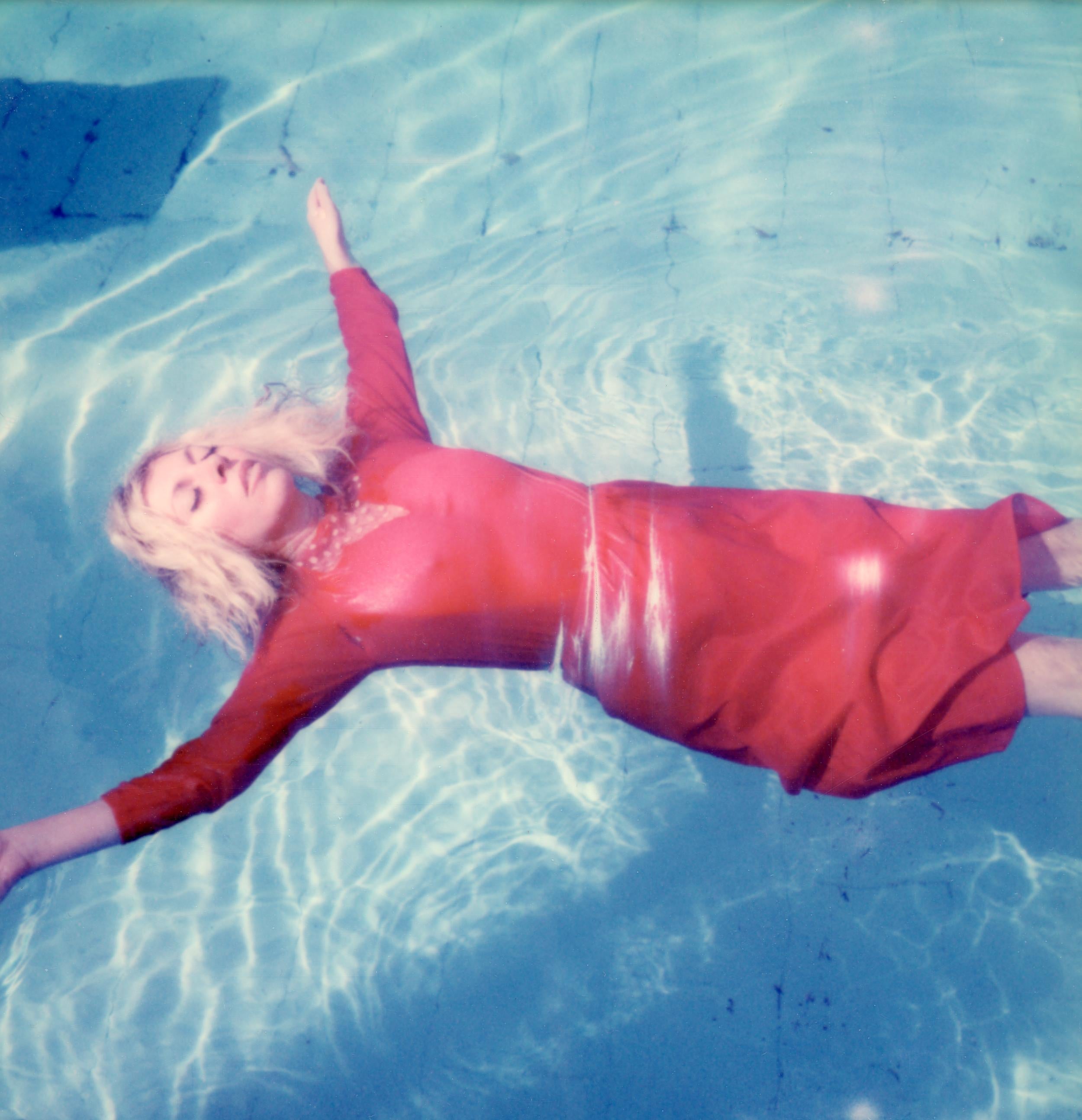 Clare Marie Bailey Color Photograph - Turquiouse Pool - Contemporary, Polaroid, Photograph, Figurative