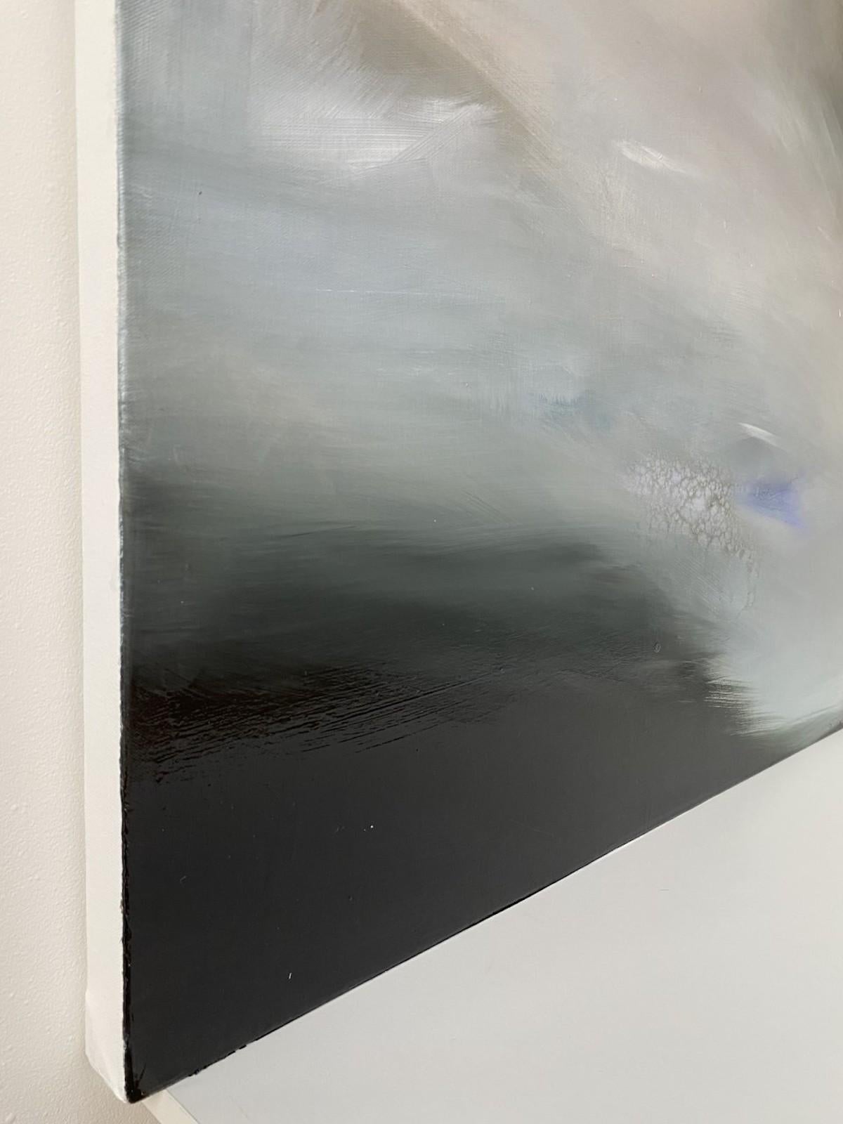 Cloud Illusion di Clare Millen, Pittura originale, Pittura astratta - Abstract Painting Grigio di Clare Millen 