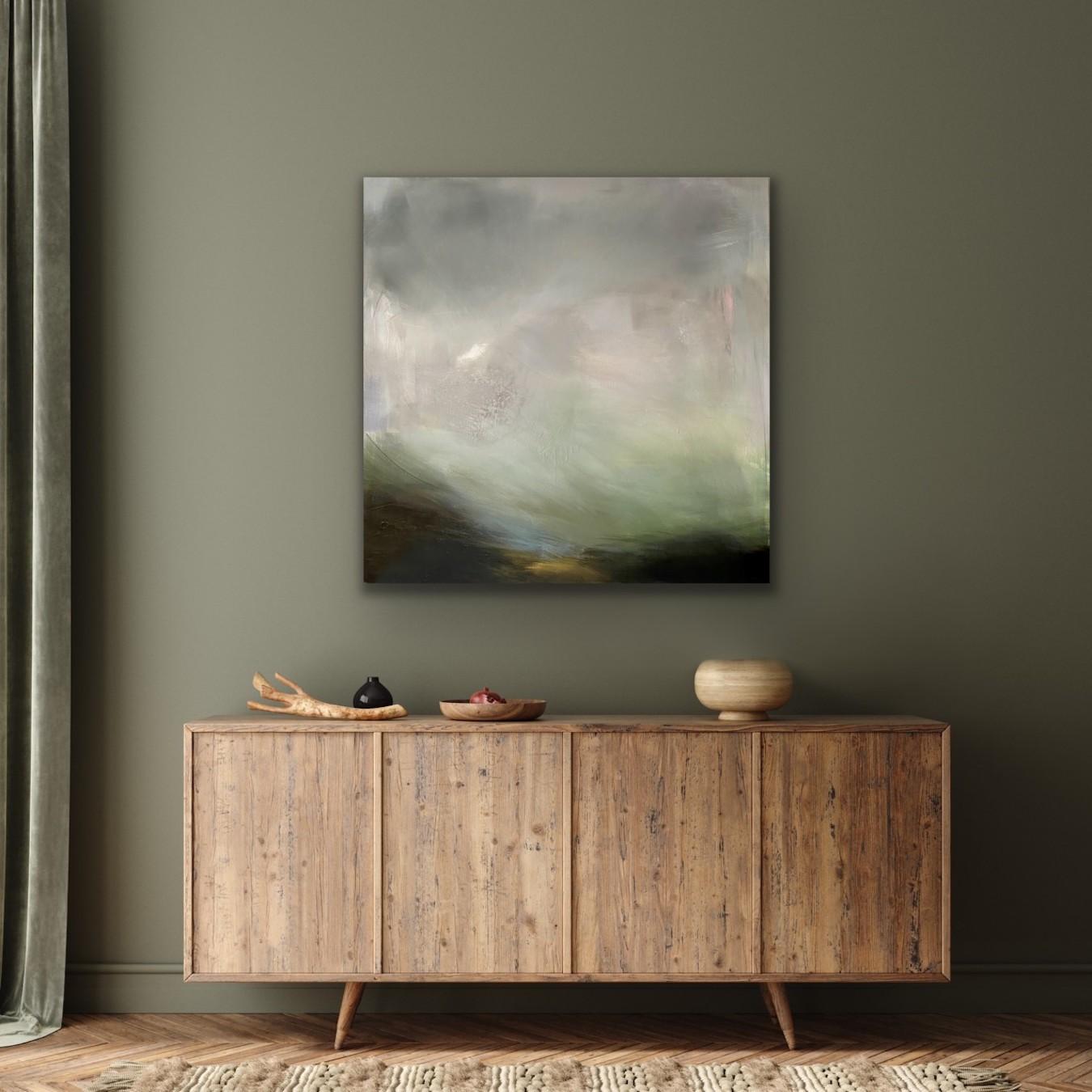 Tierra de Sombras, Clare Millen, Arte Paisajístico Abstracto, Paleta de Colores Oscuros, Gestual en venta 5