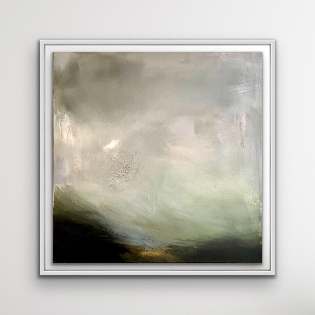 Shadow Land, Clare Millen, Abstract Landscape Art, Dark Colour Palette, Gestural - Contemporary Painting by Clare Millen 
