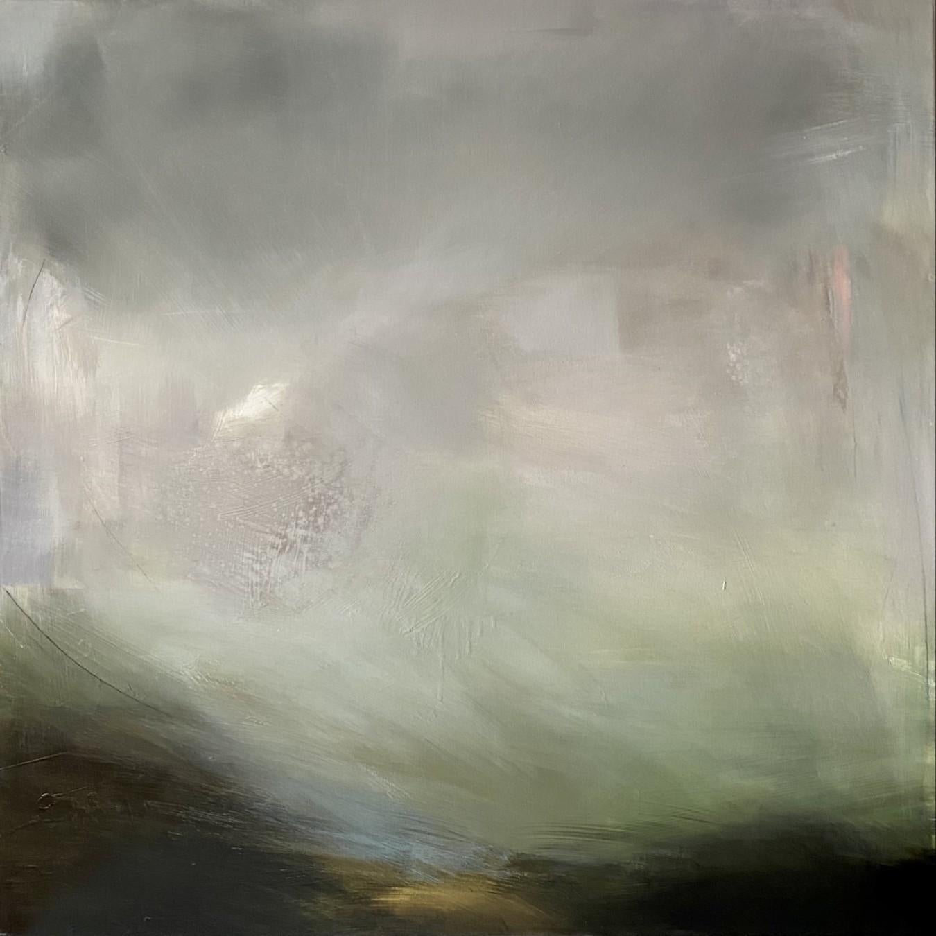 Clare Millen  Abstract Painting - Shadow Land, Clare Millen, Abstract Landscape Art, Dark Colour Palette, Gestural