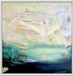 Time and Tide II, peinture abstraite originale, peinture de paysage marin et de côte