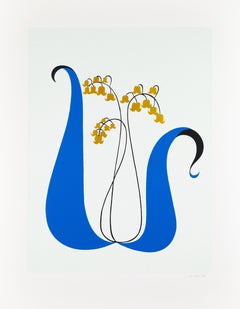 "Lily of the Valley 2" di Clare Rojas (Astratto, Floreale, Fiore, Dorato)