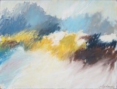 Important Antique American Modernist Abstract Naturescape Large Oil Painting