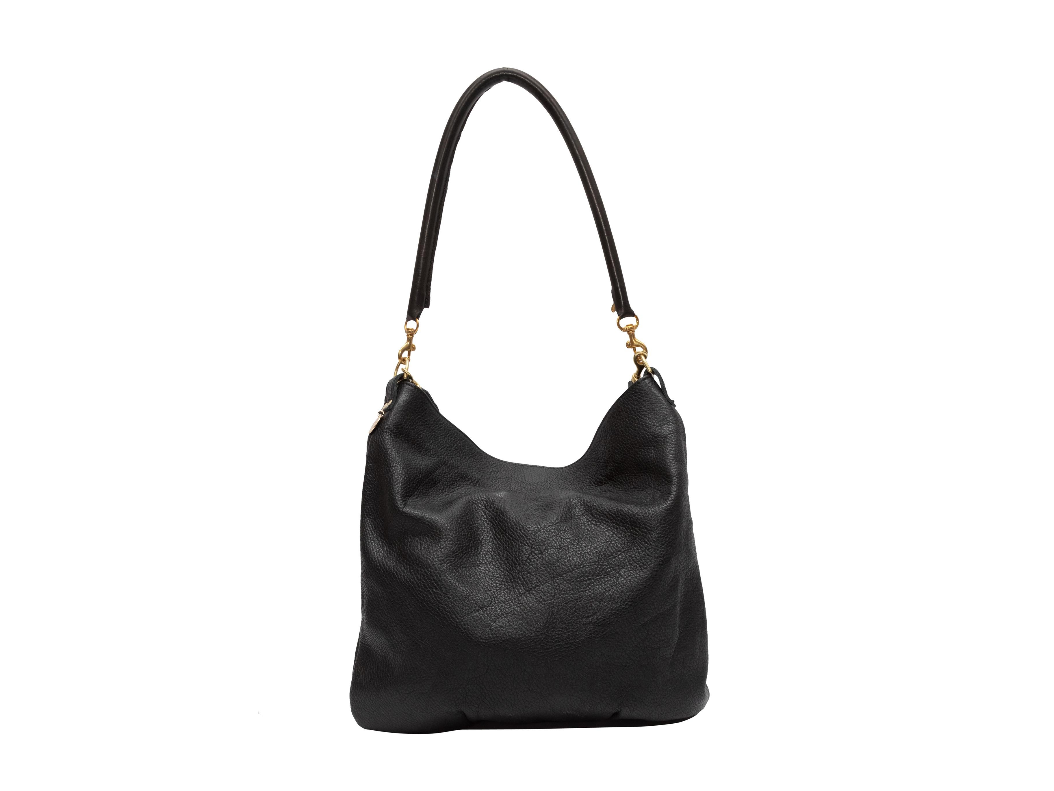 Clare V. Black Leather Hobo Bag In Good Condition In New York, NY