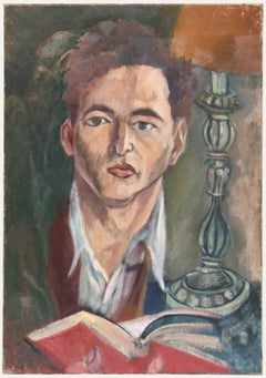 Clare Winsten (1894-1989) - Mid 20th Century Oil, Reading In Lamp Light