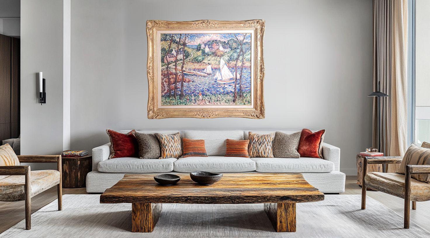 Sammeln von Wildblumen an einem windigen Tag im Angebot 5