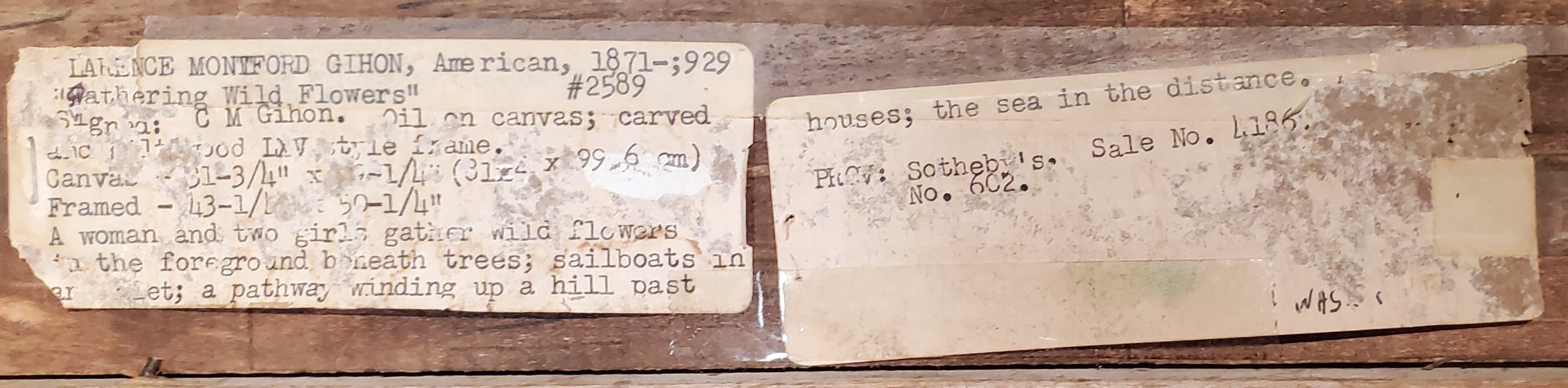 Sammeln von Wildblumen an einem windigen Tag im Angebot 1