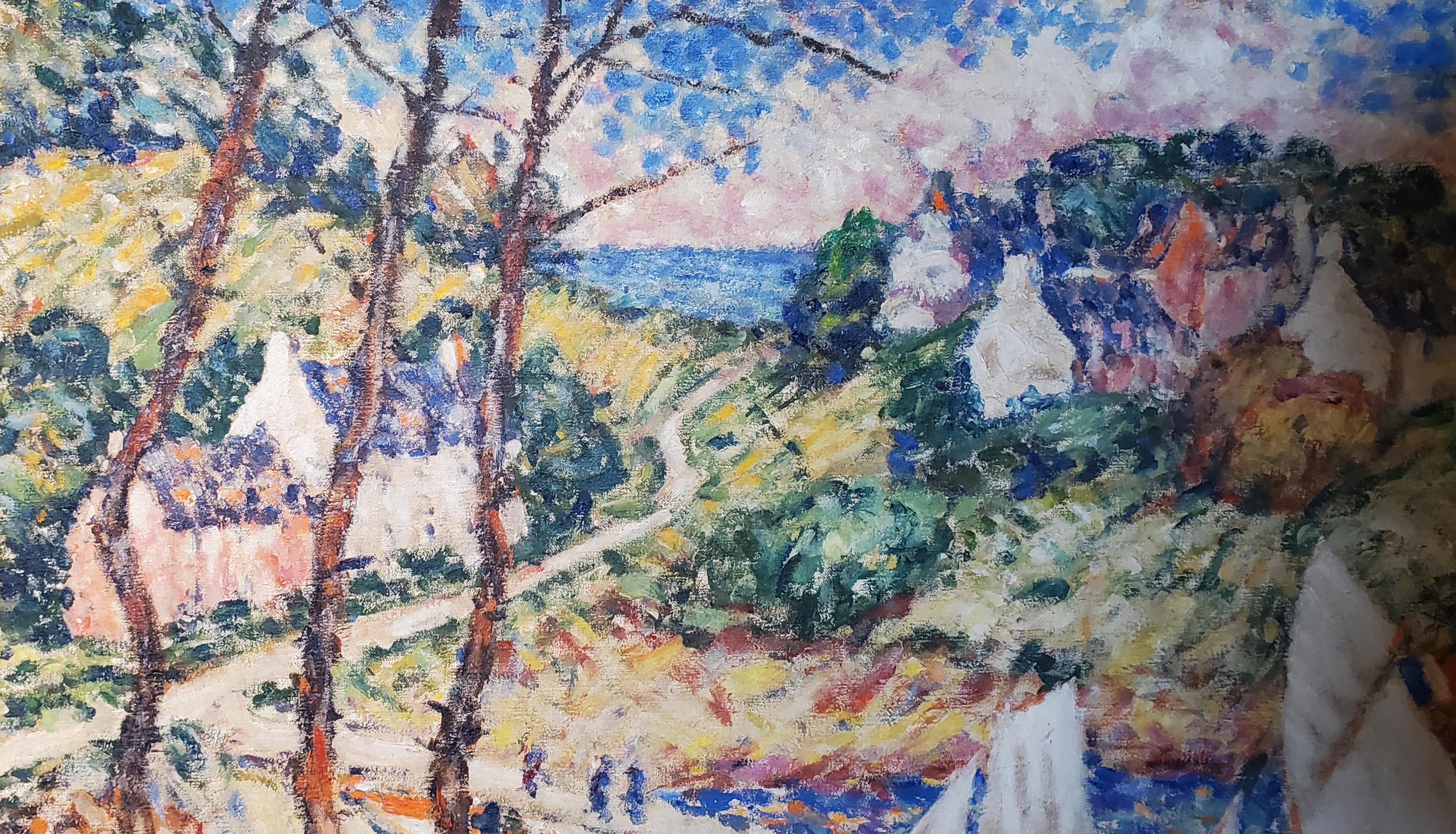 Sammeln von Wildblumen an einem windigen Tag im Angebot 2