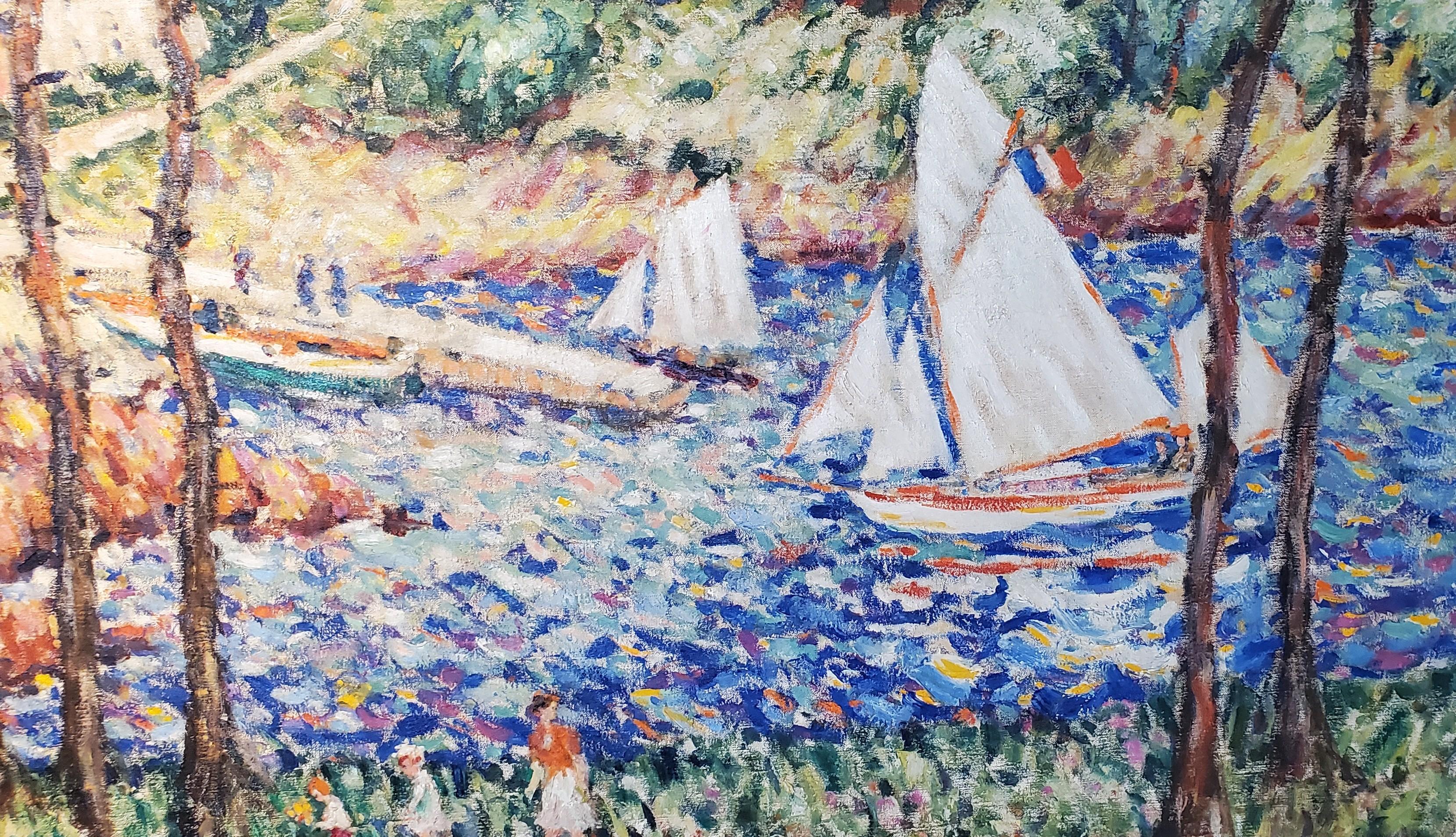 Sammeln von Wildblumen an einem windigen Tag im Angebot 3