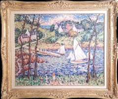 Antique Gathering Wildflowers on a Breezy Day