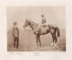 Imari (W Saxby up), racehorse, horse racing sepia photogravure, 1906