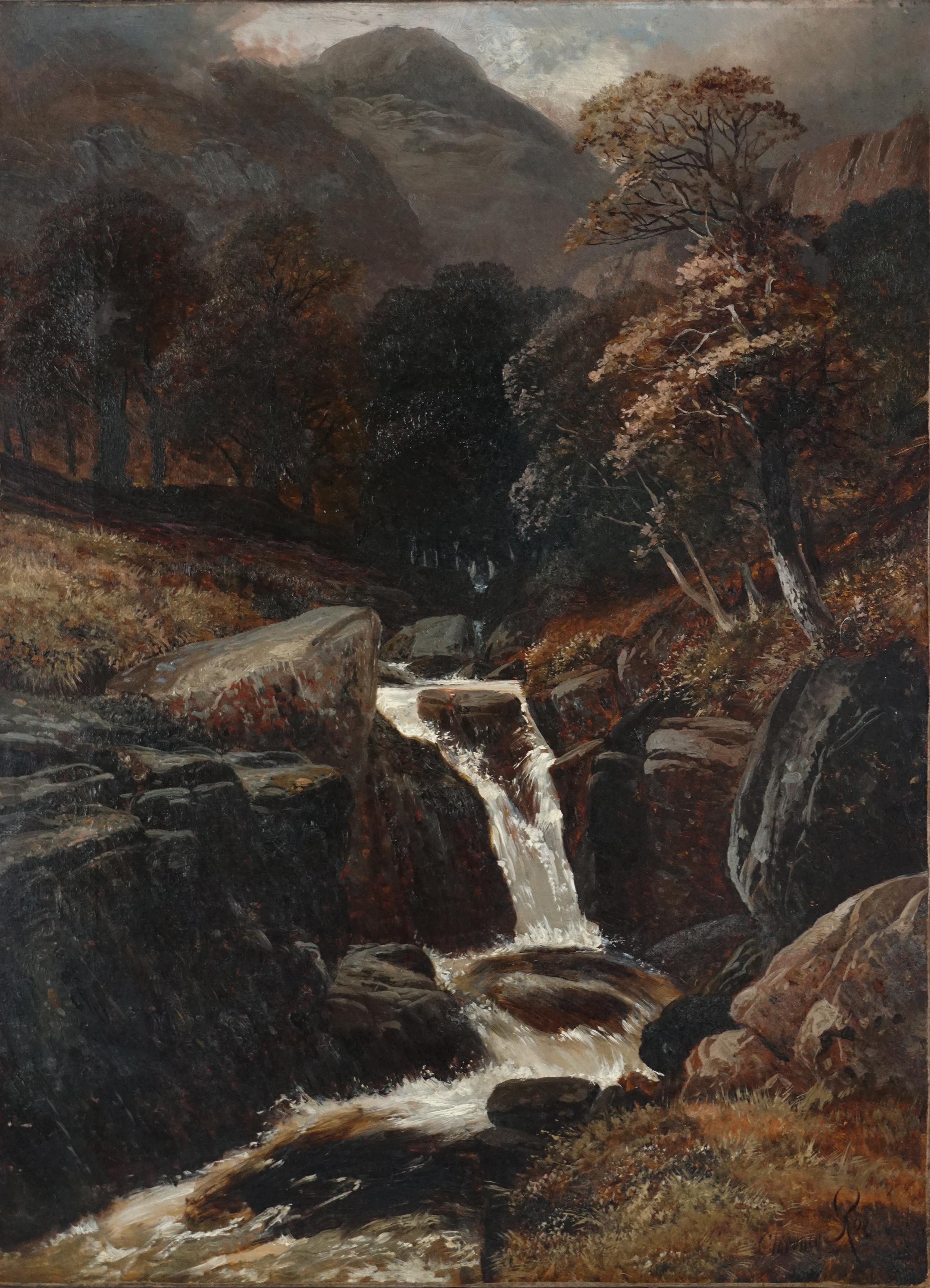 Landscape Painting Clarence Henry Roe - Paysage anglais original du 19ème siècle - Kentmere, Lake District 