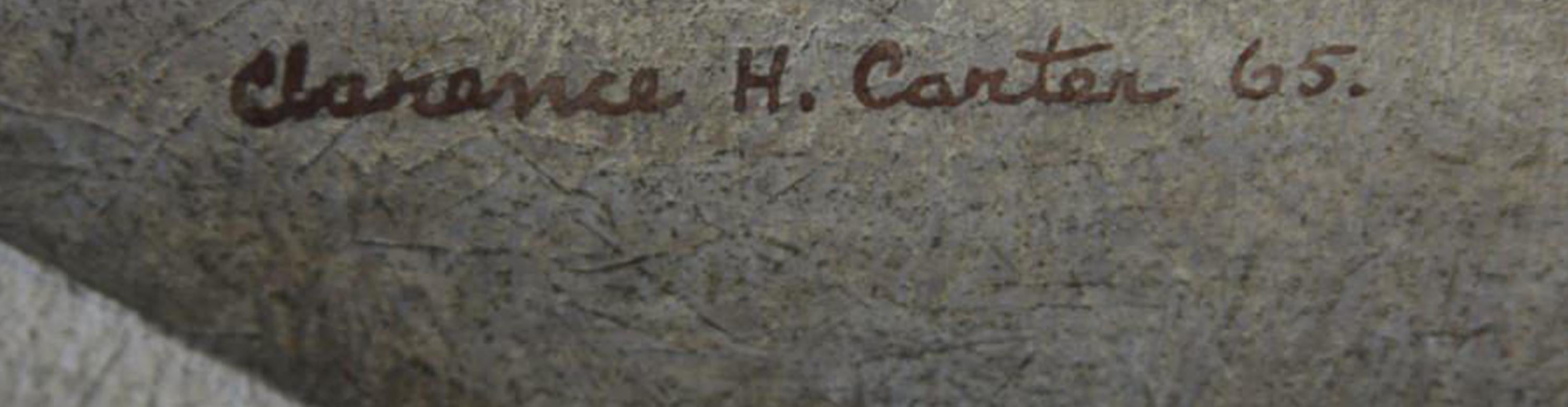 Clarence Holbrook Carter (Amerikaner, 1904-2000)
Luftkammer, 1965
Collage, Graphit und Gouache auf Papier
Signiert und datiert oben links
30 x 22 Zoll

Clarence Holbrook Carter erlangte einen nationalen künstlerischen Erfolg, der unter den Künstlern
