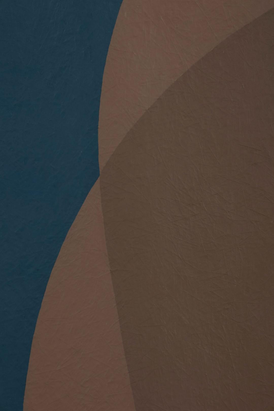 Mandala Nr. 15, Abstraktes eiförmiges, geometrisches Gemälde der Cleveland School aus der Mitte des Jahrhunderts (Schwarz), Abstract Painting, von Clarence Holbrook Carter