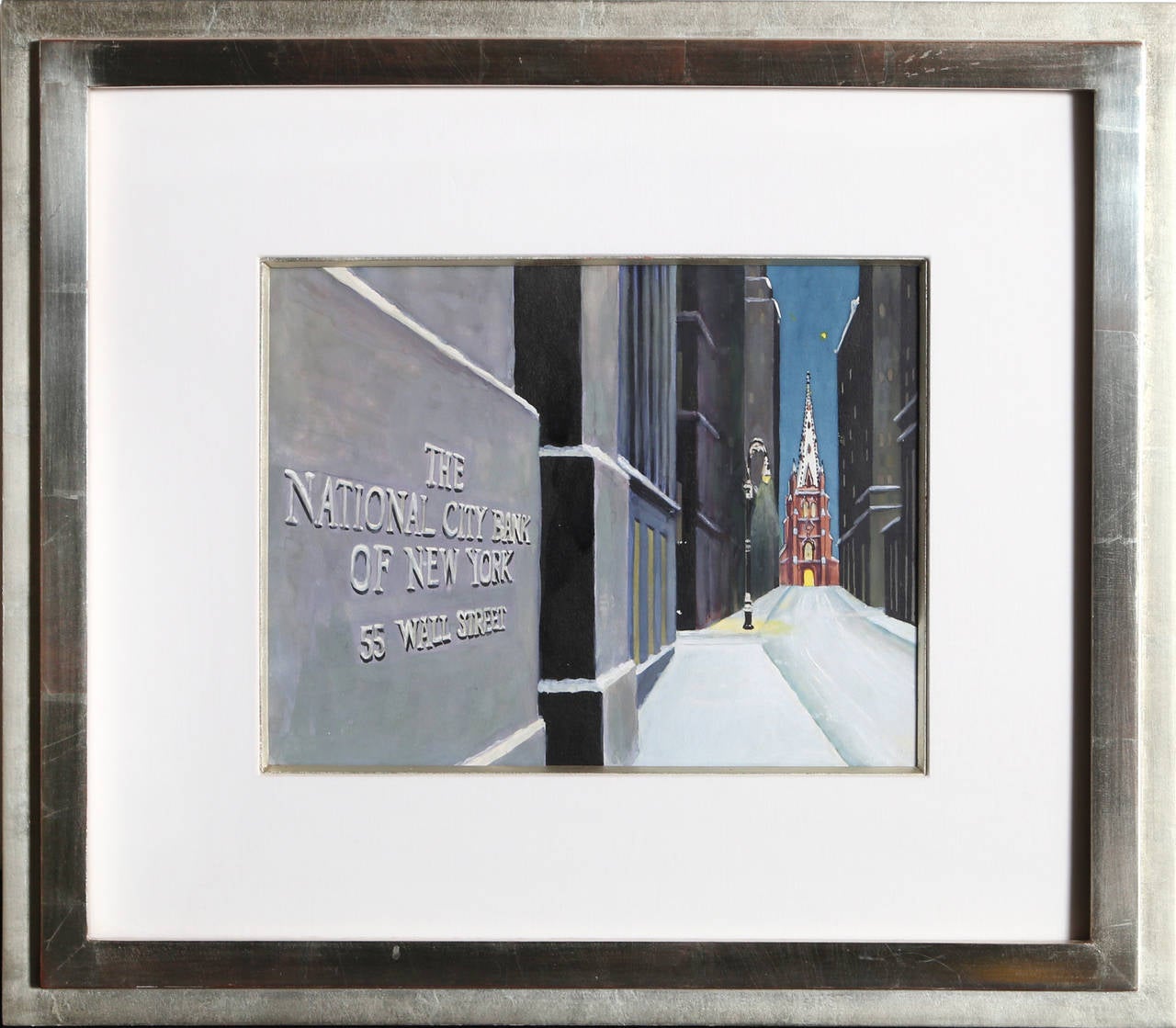 National City Bank of New York, 55 Wall Street, Painting by Clarence Carter 