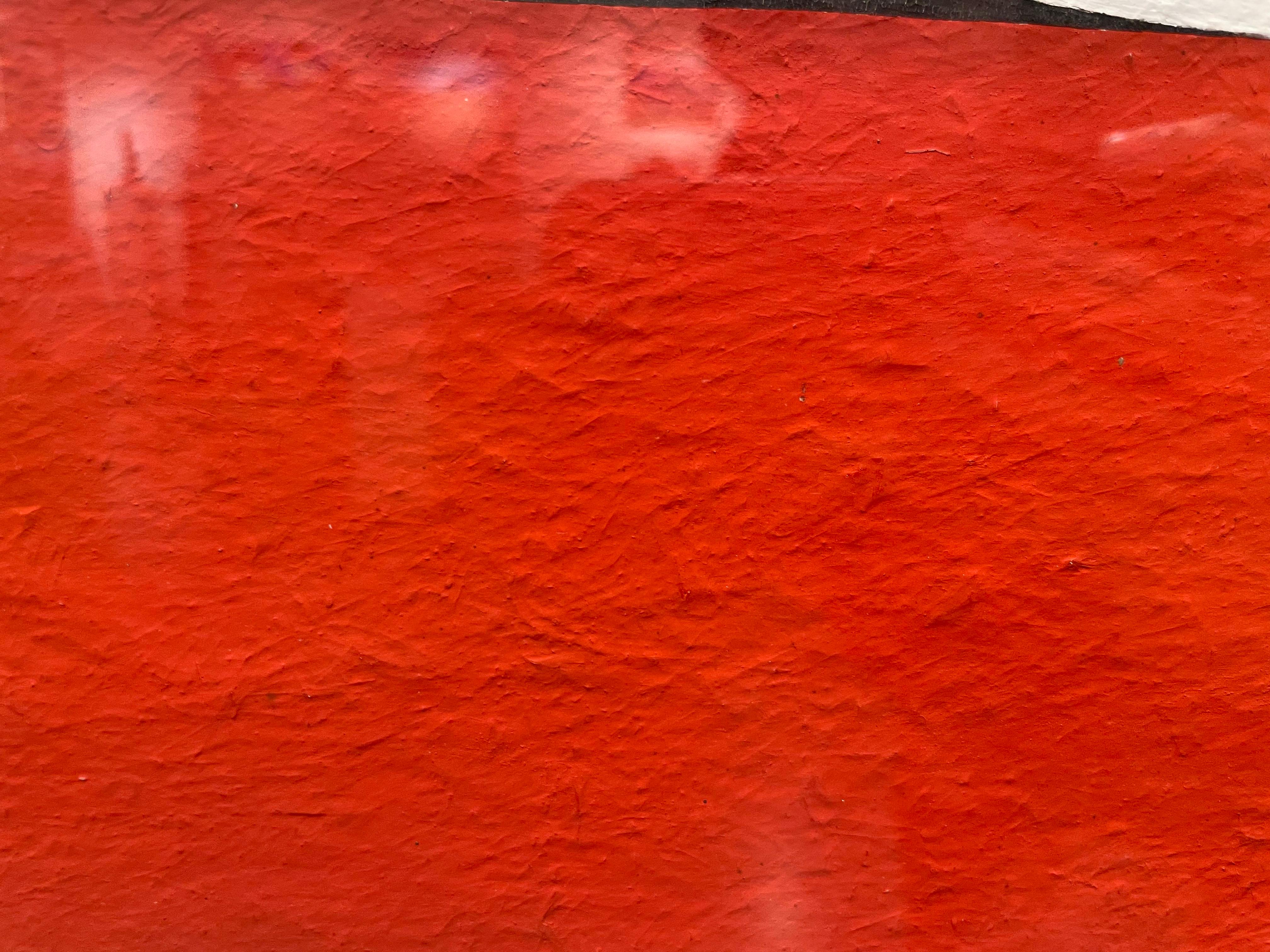 Sur la ligne rouge, Ovoïde abstrait figuratif noir et rouge, Artistics de l'école de Cleveland en vente 4
