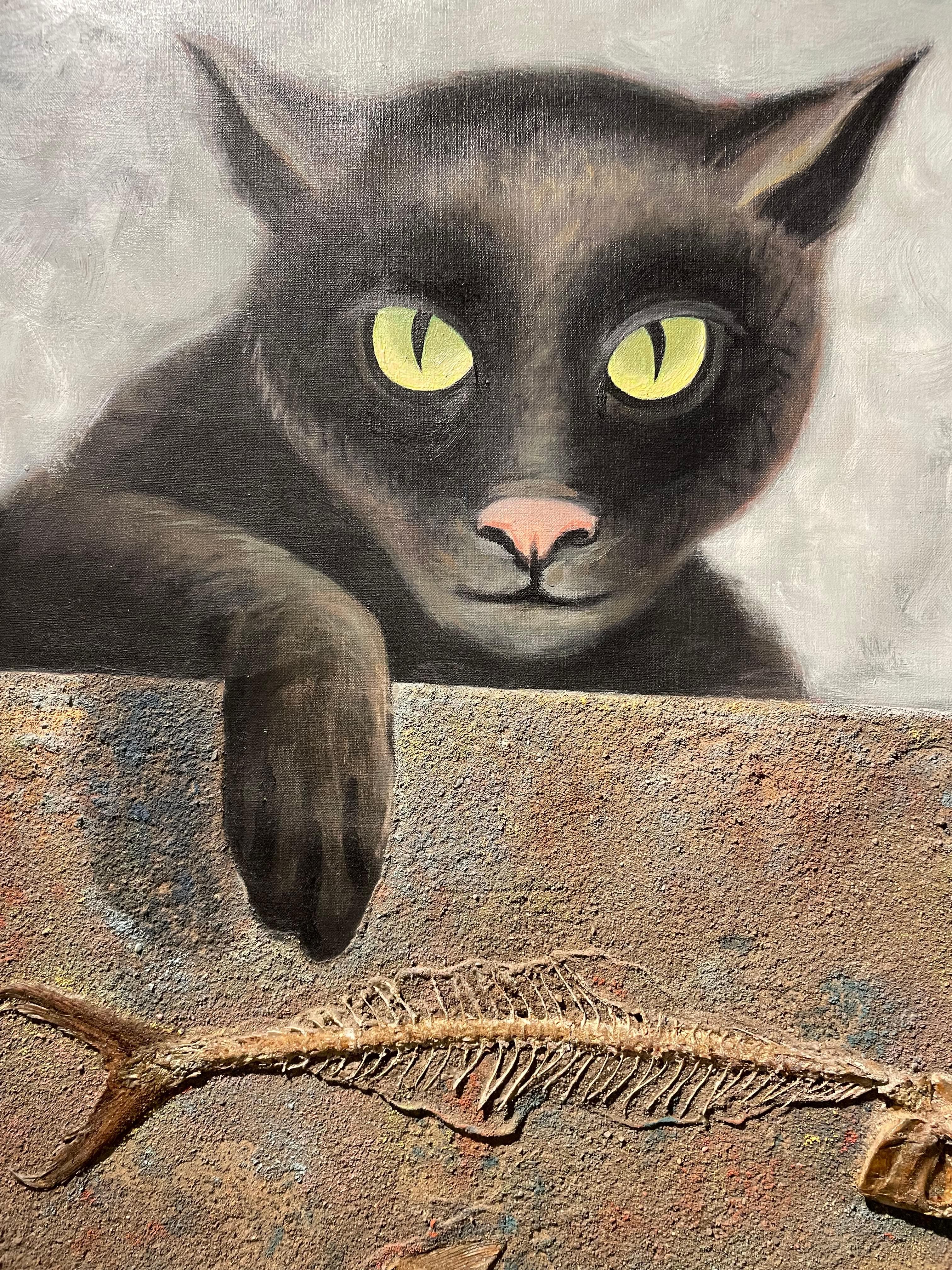 Por encima de todo: Nº 6, Gato surrealista con espinas de pez, Escuela de Cleveland del siglo XX en venta 3