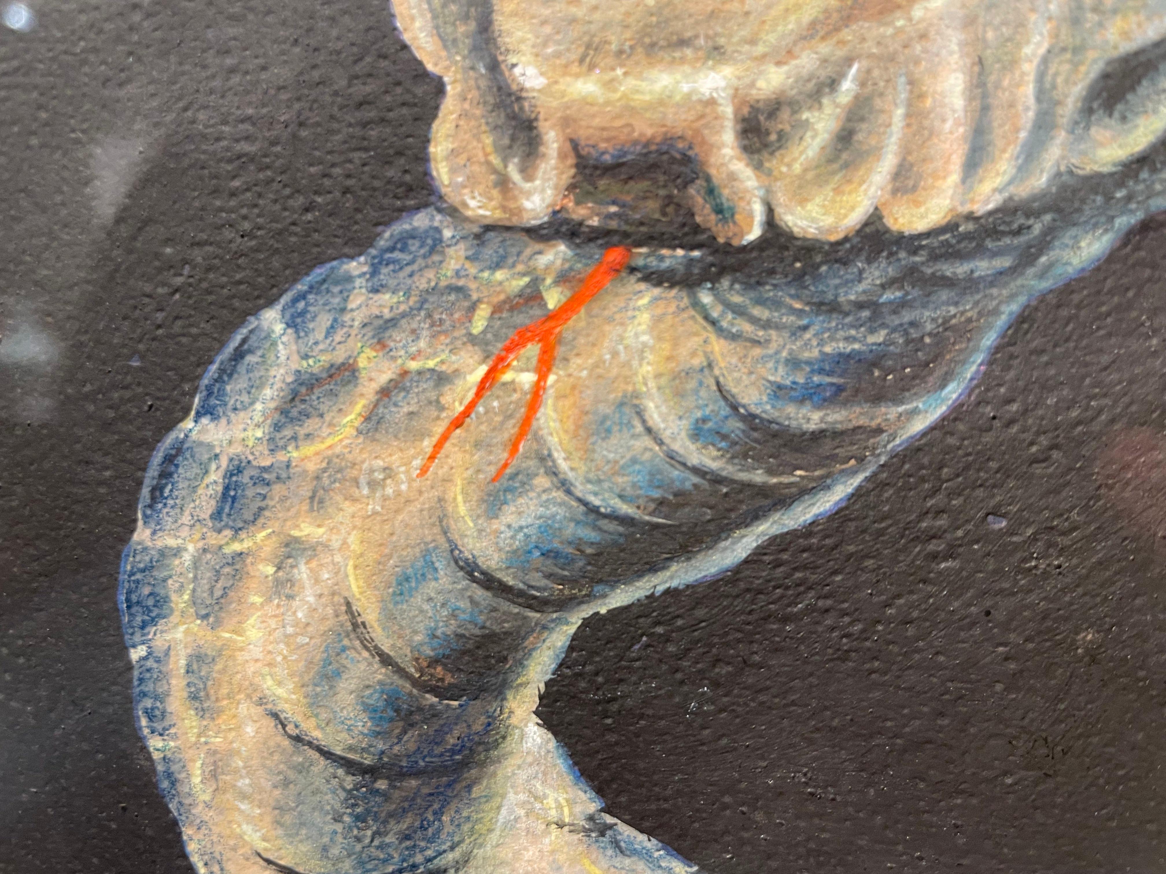 Clarence Holbrook Carter (estadounidense, 1904-2000) 
Por encima de la sorpresa (Serpiente), 1967 
Caseína a bordo
Firmado abajo a la derecha
7,75 x 5,5 pulgadas

Clarence Holbrook Carter alcanzó un nivel de éxito artístico nacional casi sin