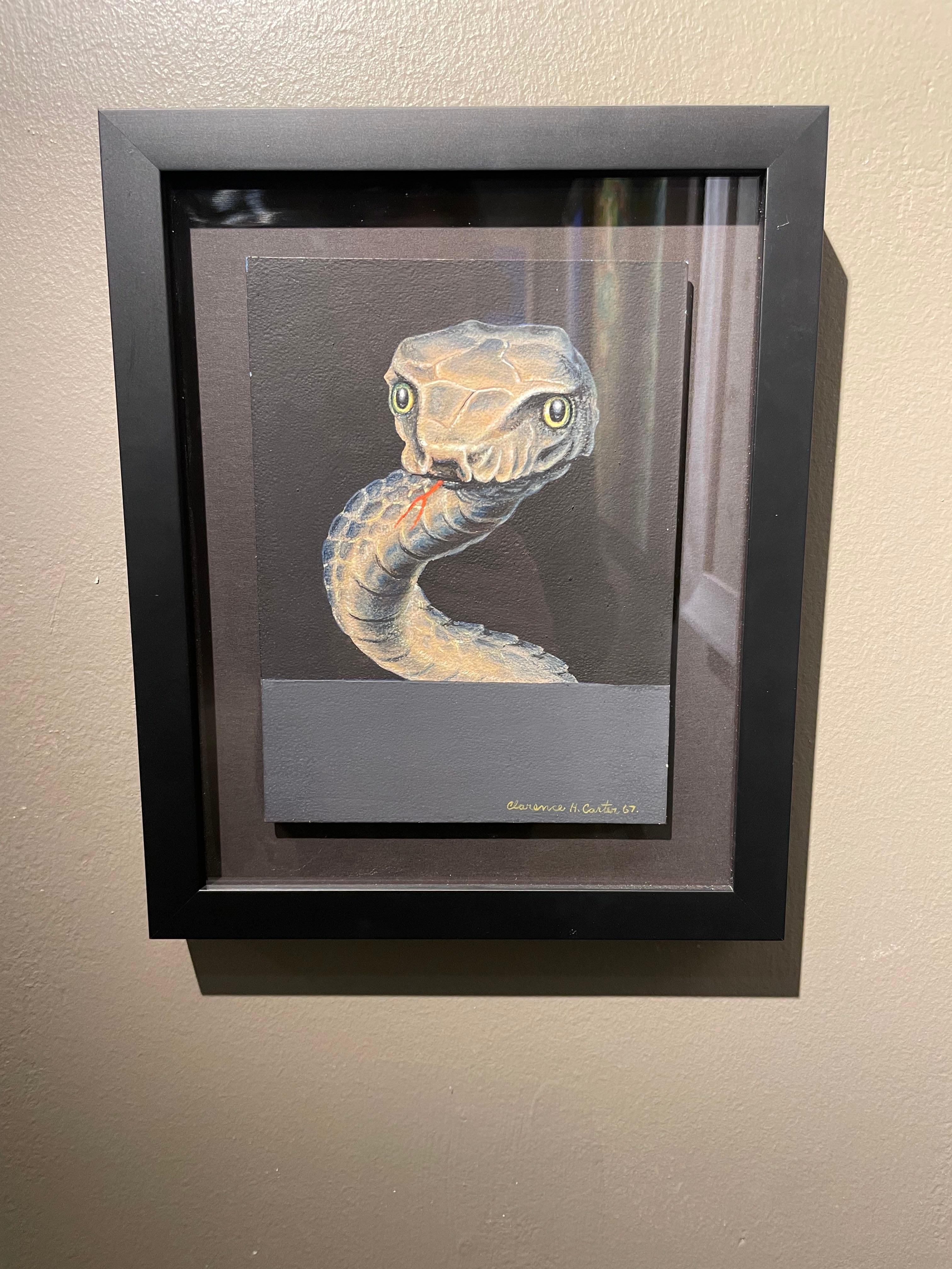 Por encima de la sorpresa (Serpiente), pintura sobre serpientes de los años 60, Escuela de Cleveland en venta 3