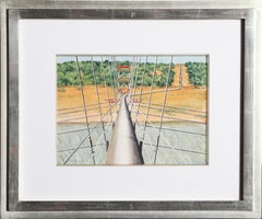 Pipeline, 1955 Gouache su carta firmata da Clarence Carter