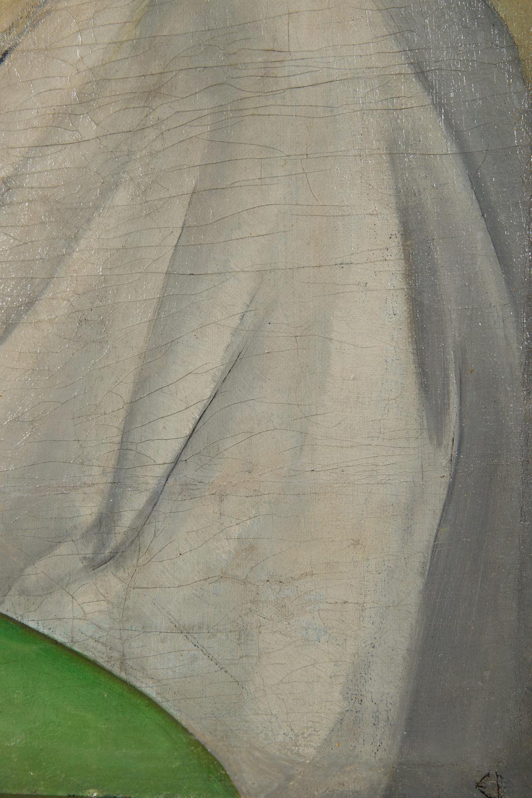 Clarence Holbrook Carter (américain, 1904-2000)
Femme avec FUCHSIA, 1935
Huile sur toile
Signé et daté en bas à droite
31.75 x 27 pouces
37 x 32.25 pouces, encadré
Nature morte sans titre verso

Clarence &New Carter a atteint un niveau de succès