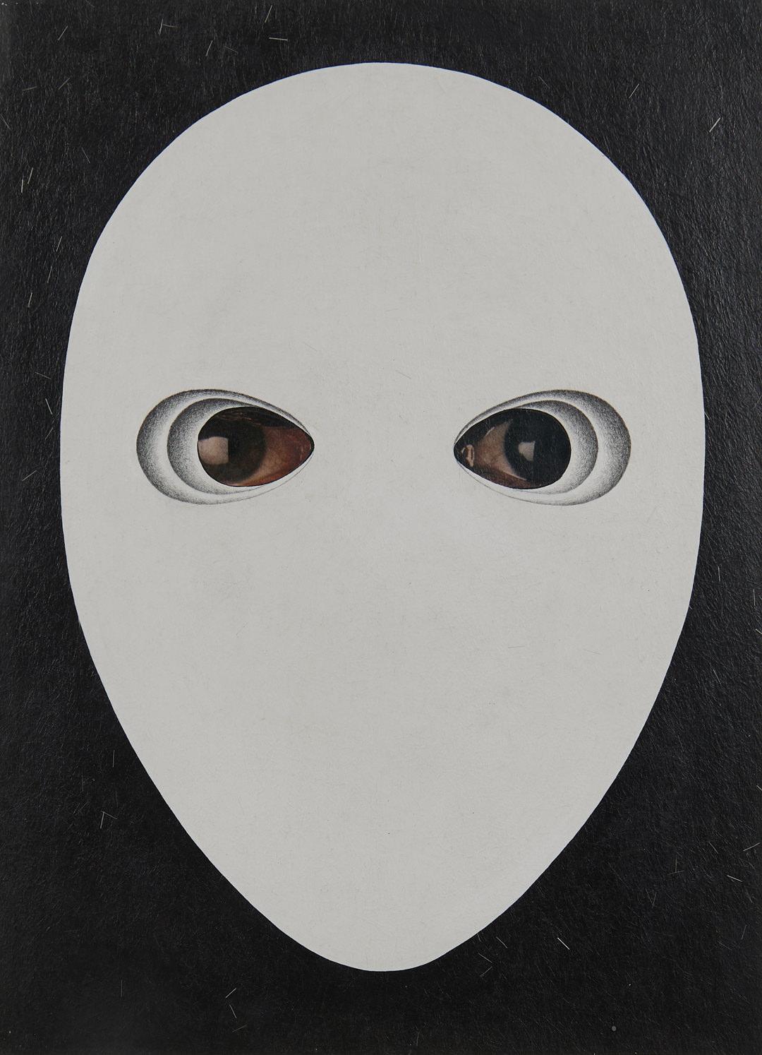 Clarence Holbrook Carter Figurative Painting - Seeing Egg, Surreal Ovoid Figural Acrylic Painting, Cleveland School Artist