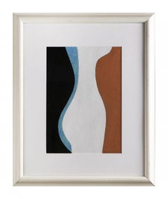 Torso No. 3, Mid-Century Figural Abstract Acrylic Painting, Ohio artist