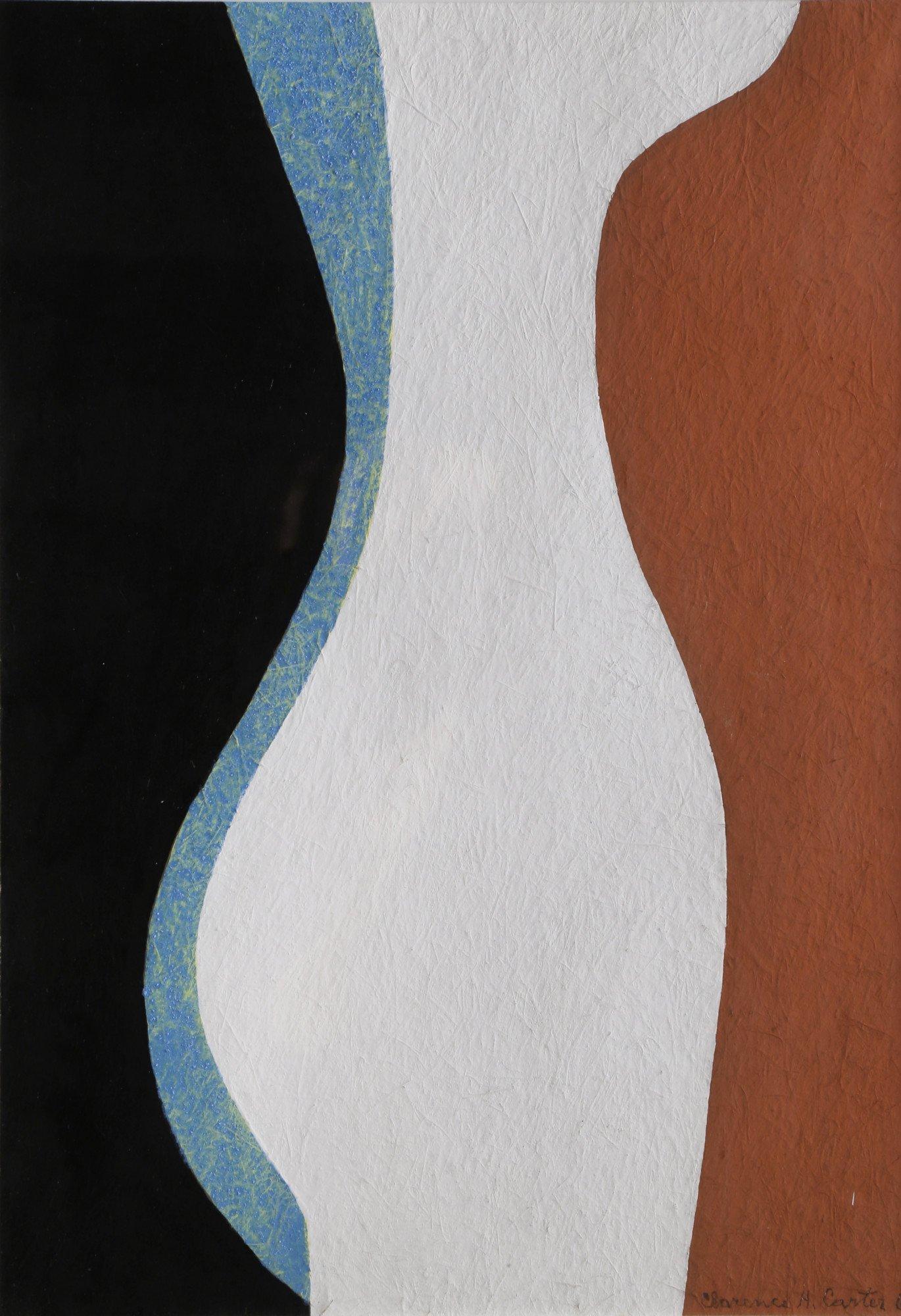 Torso n 3, peinture acrylique abstraite figurative du milieu du sicle, artiste de l'Ohio