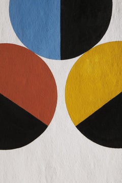 Vetriculus Egg, Surrealist Ovoid acrylic and collage painting, Figural Abstract