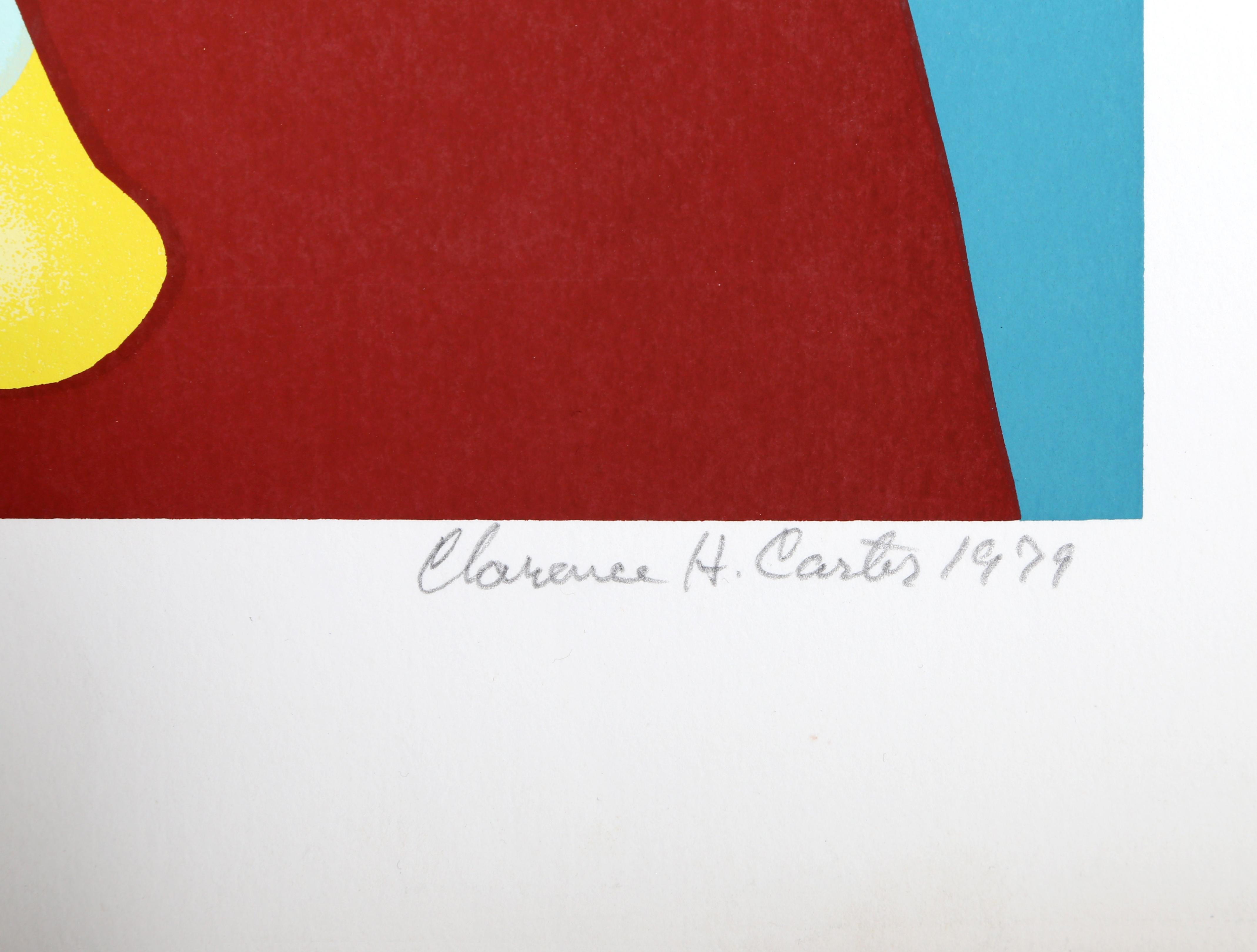 Signierter moderner Siebdruck „Acrobats“ von Clarence Carter (Amerikanische Moderne), Print, von Clarence Holbrook Carter