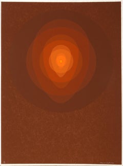 Brown Mandala, Silkscreen by Clarence Holbrook Carter