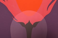 Burning Bush, Surrealist Screenprint by Clarence Holbrook Carter
