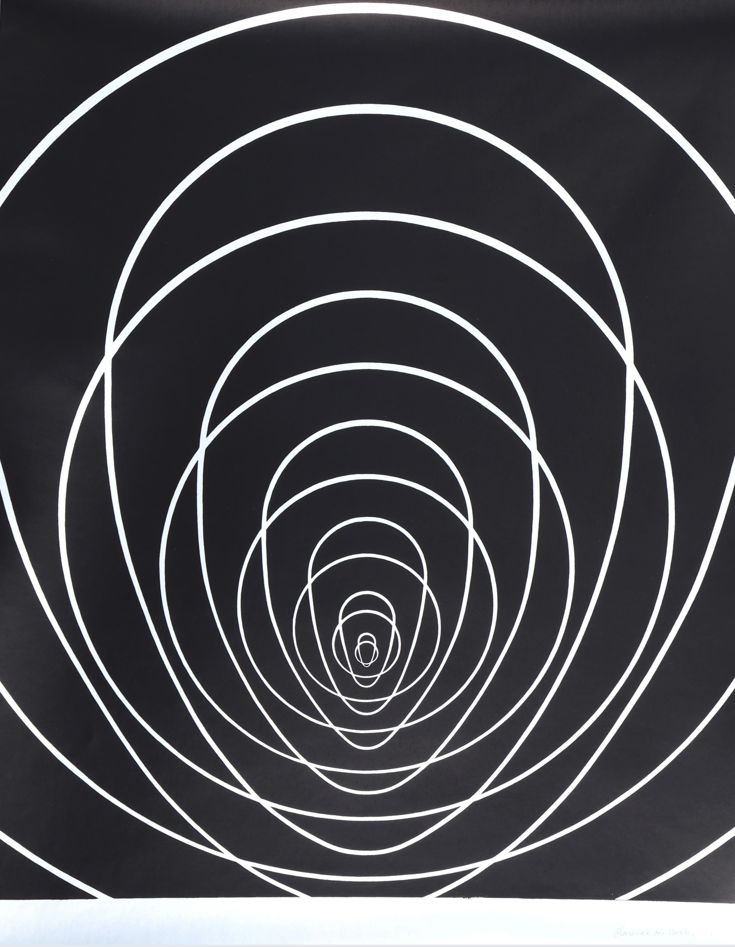 "Concentric Space (Silver)", Silkscreen by Clarence Holbrook Carter