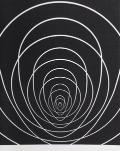 Concentric Space (White), Signed Screenprint by Clarence Carter