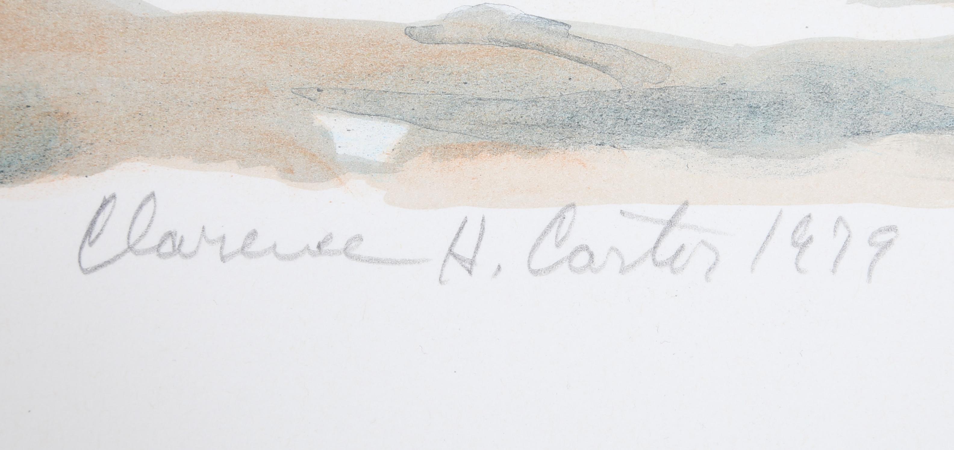 Carretera rural, litografía firmada por Clarence Carter - Print de Clarence Holbrook Carter