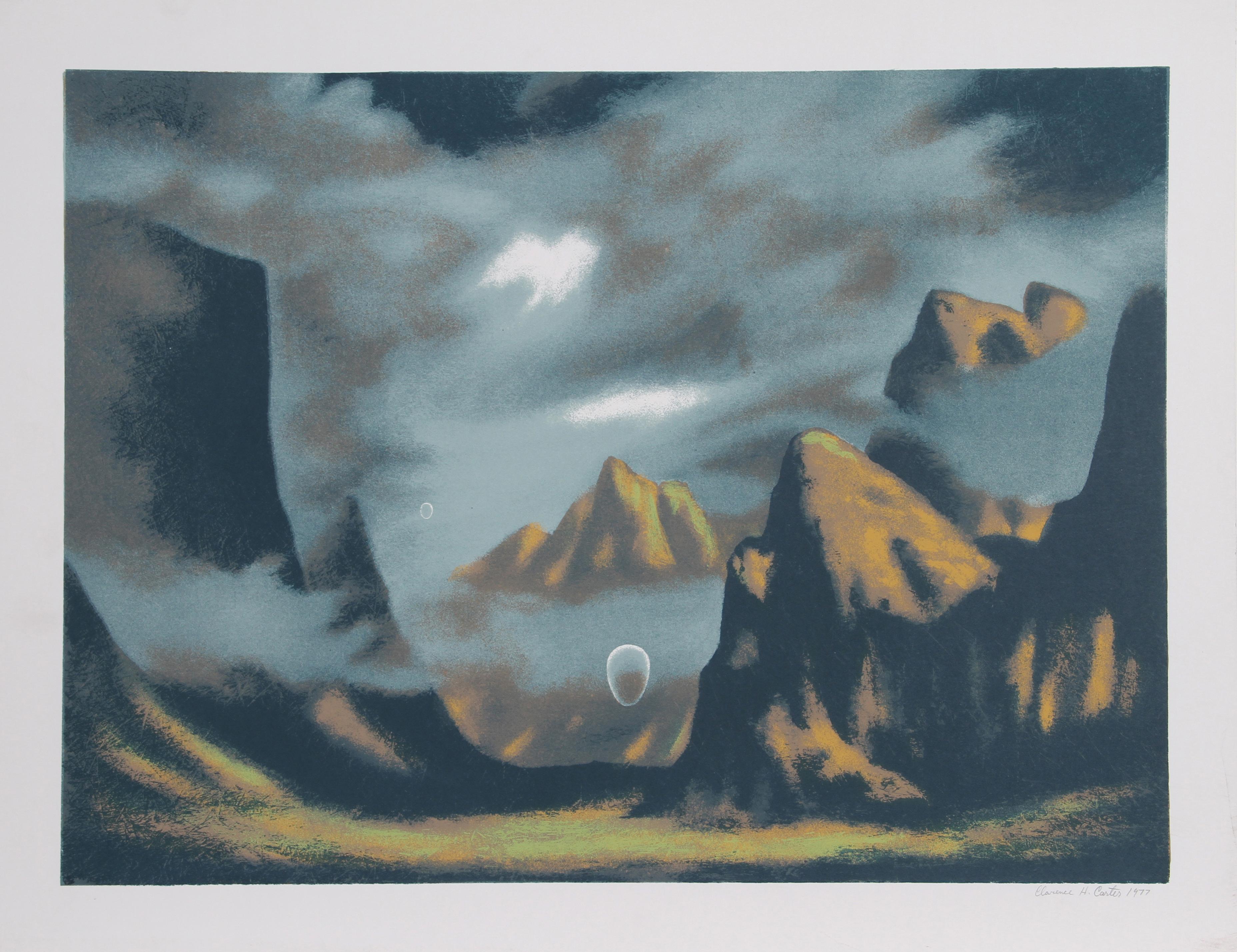 Clarence Holbrook Carter Landscape Print - Eschatos #18, Surreal Landscape by Clarence Carter