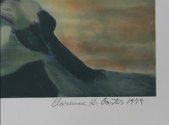 Eschatos #21, Surrealist Landscape Screenprint by Clarence Holbrook Carter