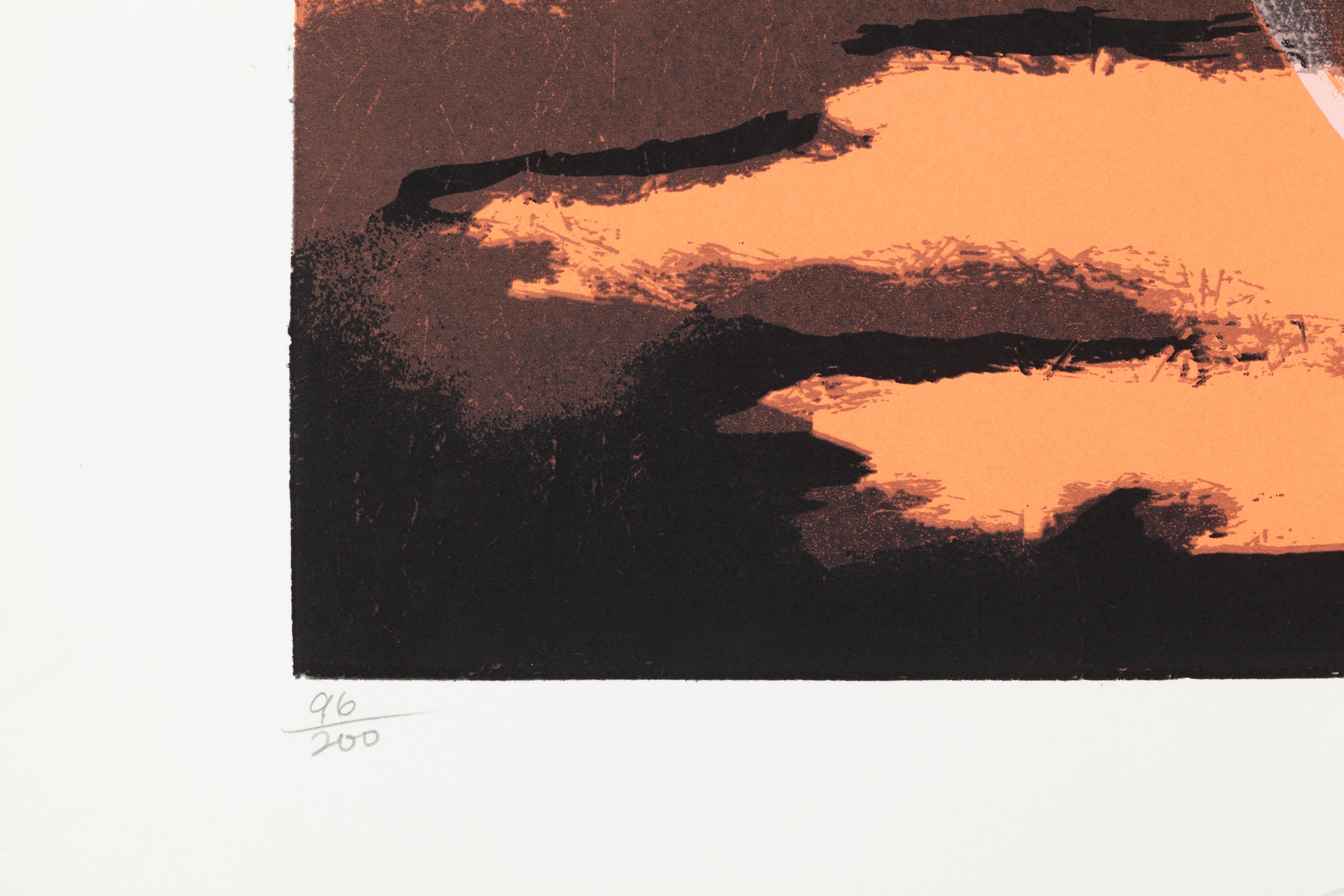 Eschatos 28 - Orange Landscape Print by Clarence Holbrook Carter