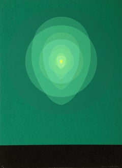 Green Mandala, Silkscreen by Clarence Holbrook Carter