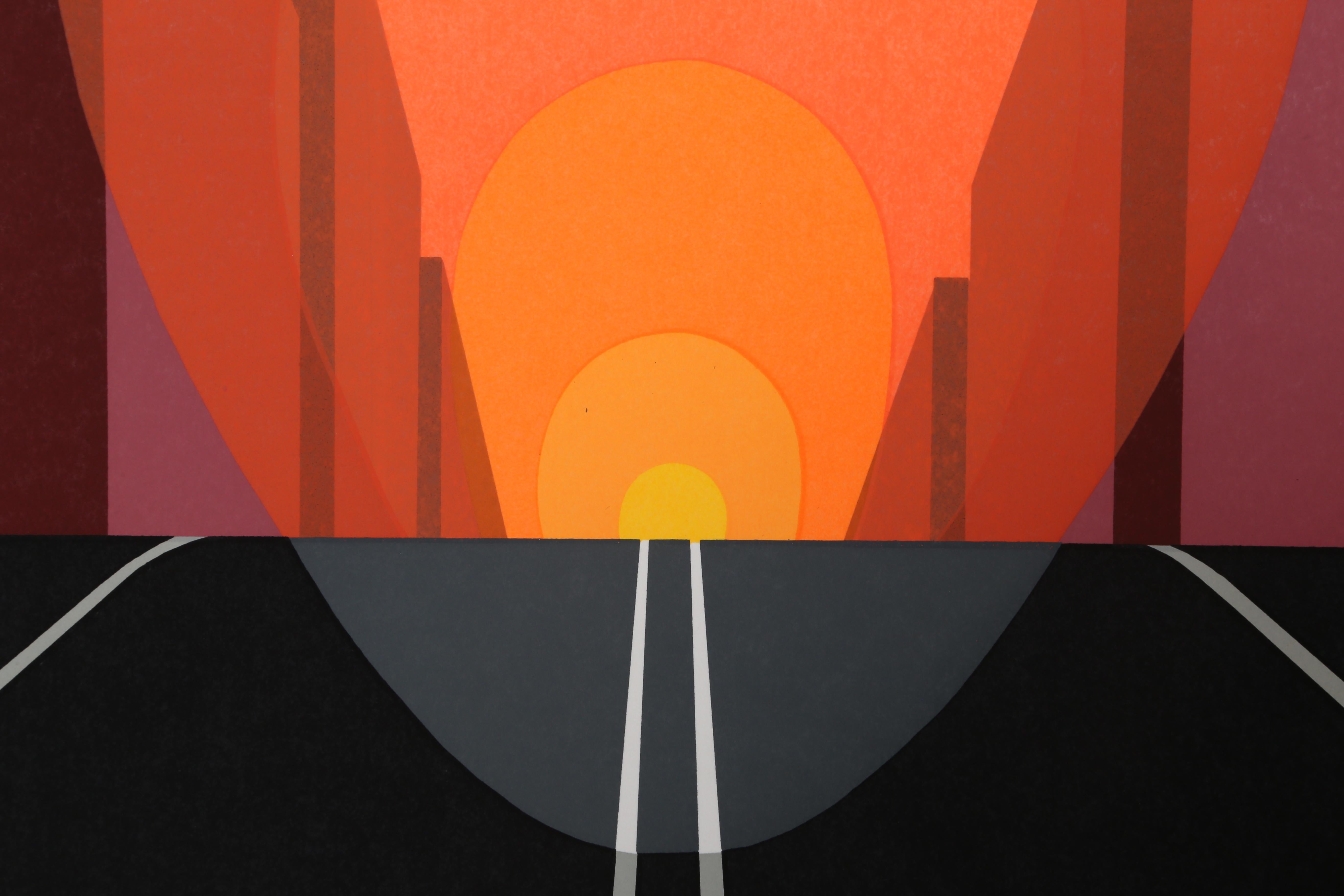 Highway, Pop Art Screenprint - Print by Clarence Holbrook Carter