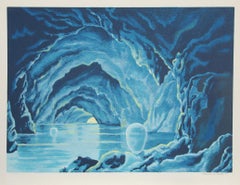 Pilgrimage #6, Surrealist Screenprint by Clarence Holbrook Carter