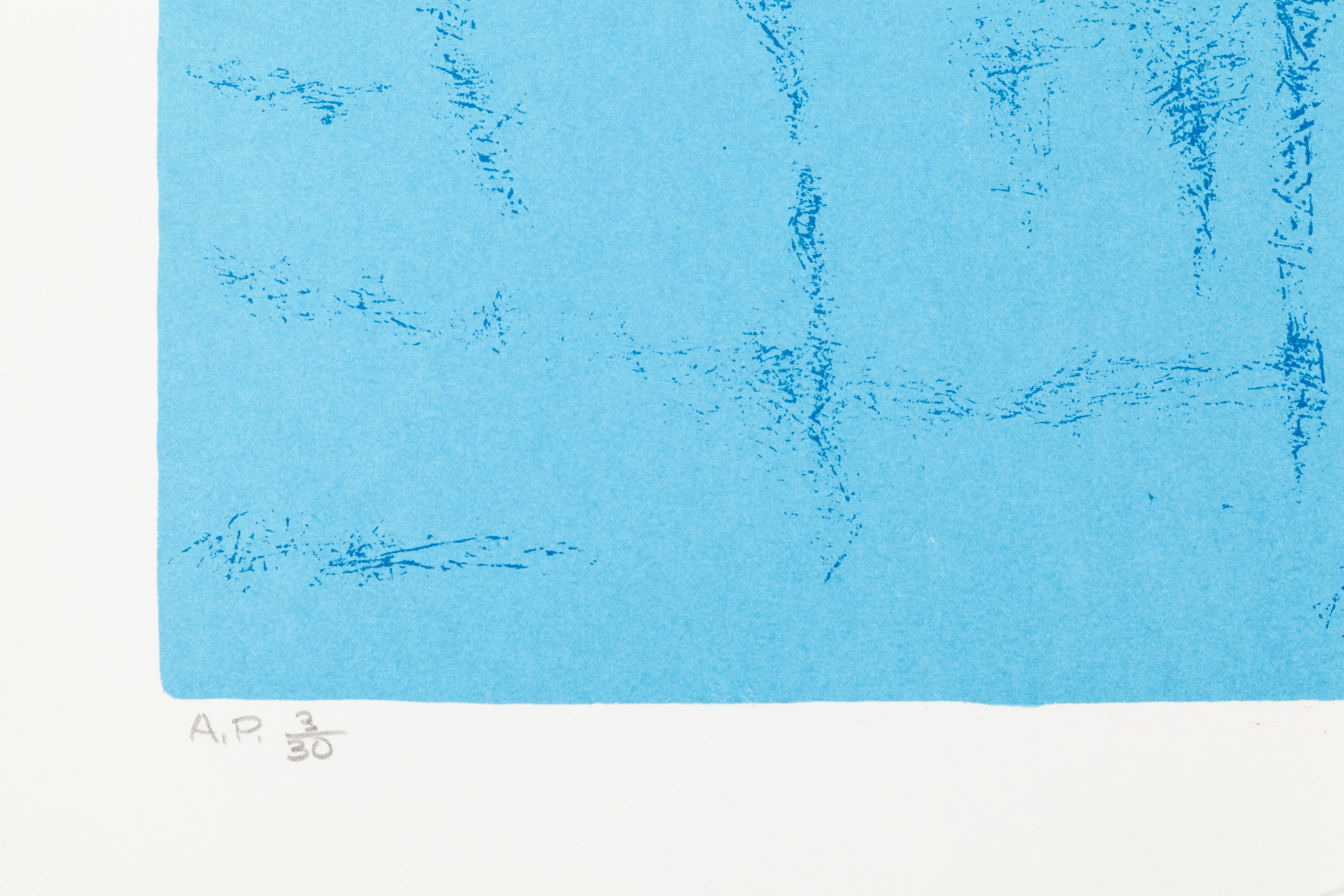 Pilgrimage No. 4 - Blue Landscape Print by Clarence Holbrook Carter