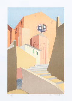 Siena, serigrafía moderna estadounidense firmada por Clarence Carter
