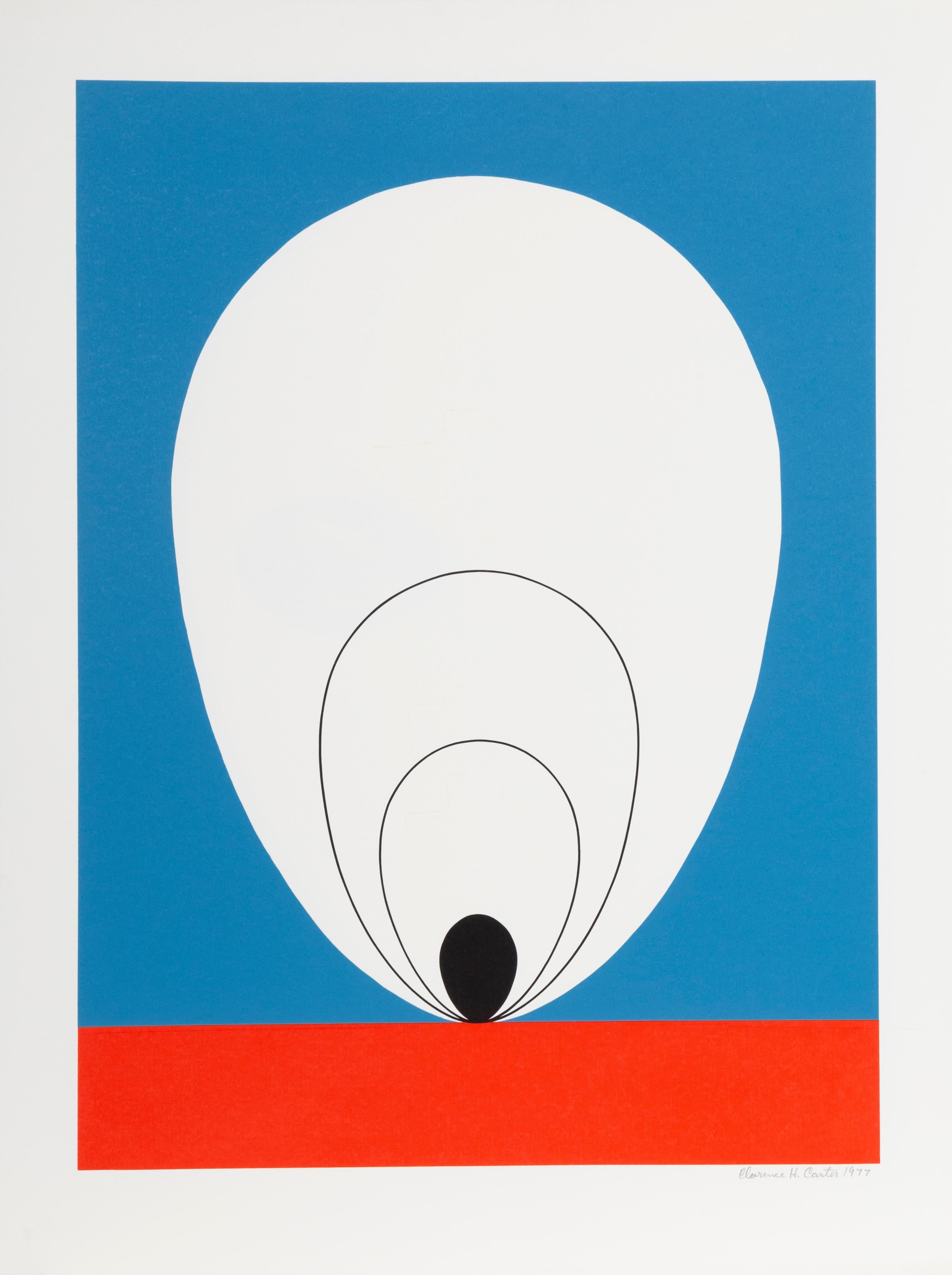 Tulip, Surrealist Screenprint by Clarence Holbrook Carter