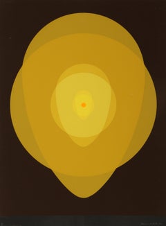 Yellow Mandala, Silkscreen by Clarence Holbrook Carter