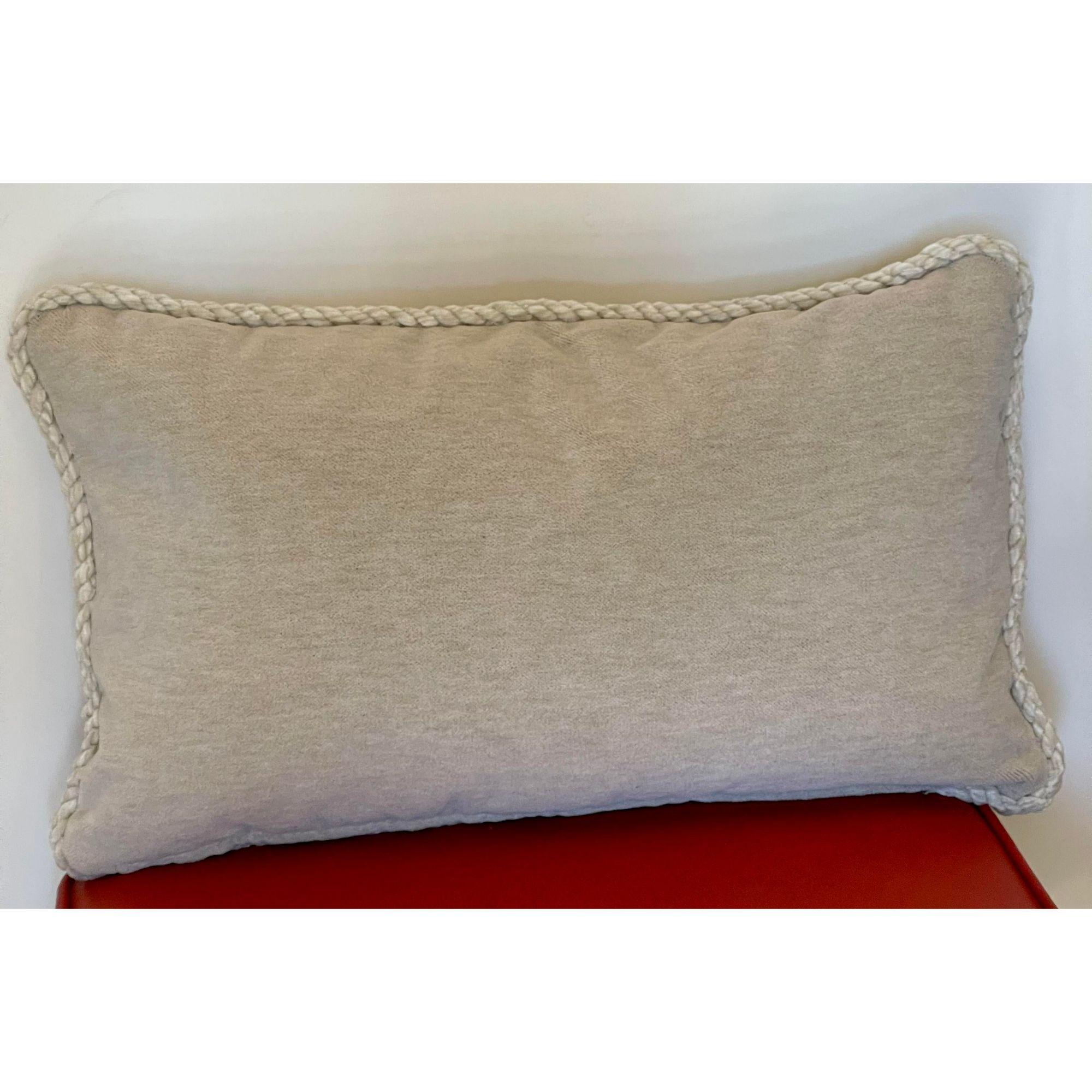 Clarence House Cut Velvet & Mihair Down Filled Pillow In Good Condition For Sale In LOS ANGELES, CA