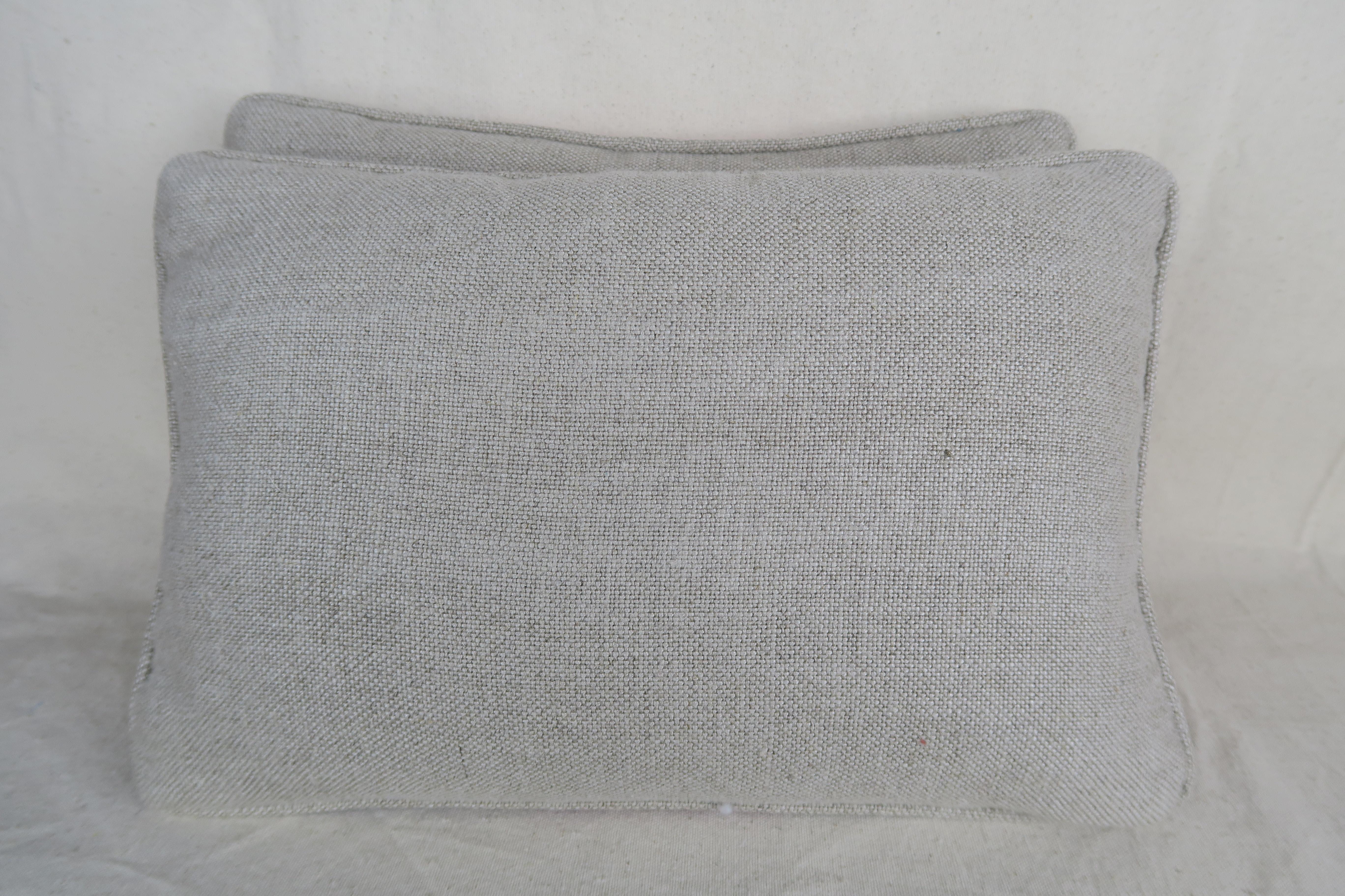 American Clarence House Cut Velvet Pillows, Pair