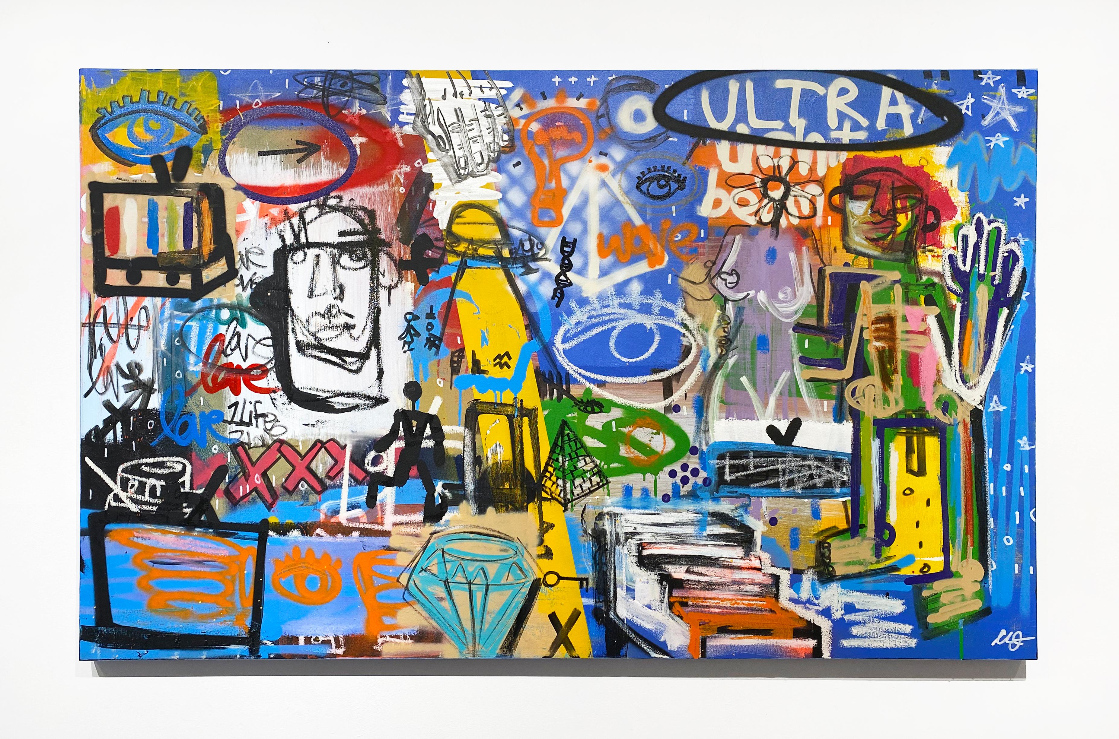 A Sign of the Times - Contemporary Painting by Clarence James